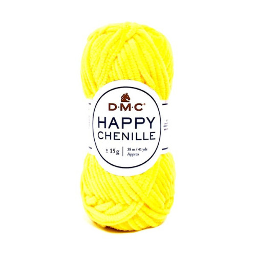 DMC - Happy Chenille - Polyester Chenille - Ball 15g/38m - Yellow