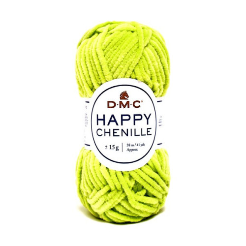 DMC - Happy Chenille - Chenille Polyester - Pelote 15g/38m - Vert Clair / Anis