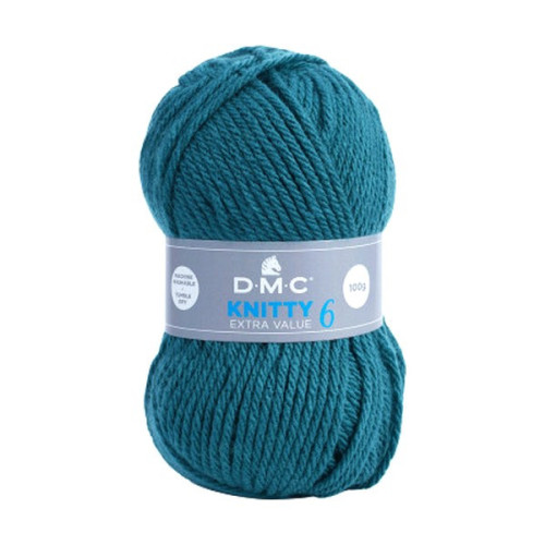 DMC - Knitty 6 - 100% Acrylic - Ball 100g/140m - Medium Turquoise (Teal)