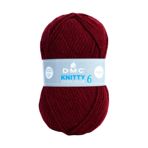 DMC - Knitty 6 - 100% Acrylique - Pelote 100g/140m - Bordeaux Foncé