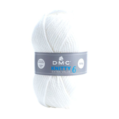 DMC - Knitty 6 - 100% Acrylique - Pelote 100g/140m - Blanc
