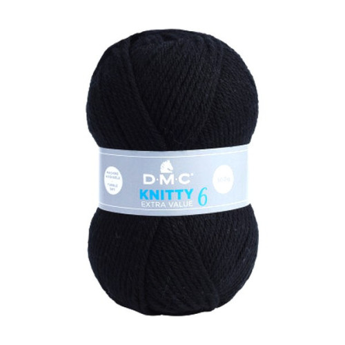 DMC - Knitty 6 - 100% Acrylic - Ball 100g/140m - Black
