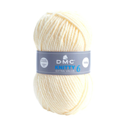 DMC - Knitty 6 - 100% Acrylic - Ball 100g/140m - Off-White (Vanilla)