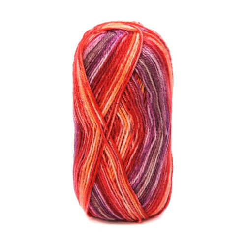 DMC - Knitty Pop - Multicolour Self-Striping Acrylic - Ball 50g/140m - Red