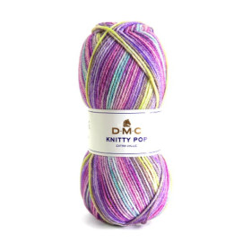 DMC - Knitty Pop - Multicolour Self-Striping Acrylic - Ball 50g/140m - Purple