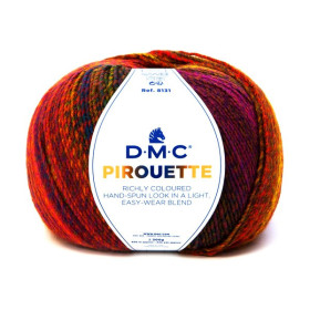 DMC - Pirouette - Multicolour Acrylic - Ball 200g/500m - Yellow / Red