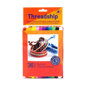 DMC - Pack of 36 Stranded Skeins - 100% Cotton - Pour Craft Couleurs Primaires