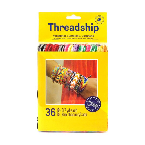 DMC - Pack of 36 Stranded Skeins - 100% Cotton - Multi-Brins Couleurs Ombrées
