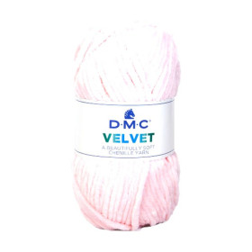 DMC - Velvet - Fil Chenille 100% Polyester - Pelote 100g/100m - Rose Clair
