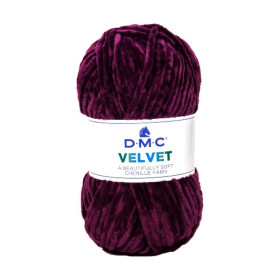 DMC - Velvet - Fil Chenille 100% Polyester - Pelote 100g/100m - Mauve