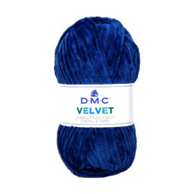 DMC - Velvet - Fil Chenille 100% Polyester - Pelote 100g/100m - Bleu Roi