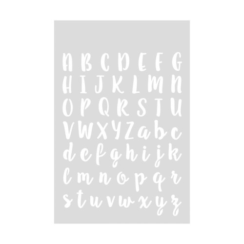RICO - Pochoir 18x24cm - Alphabet / Cursive Script