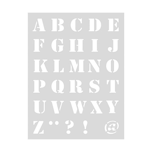 RICO - Stencil 18x24cm - Alphabet / Letters (v1)