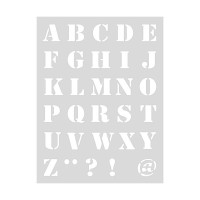 RICO - Pochoir 18x24cm - Alphabet / Letters (v1)
