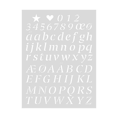RICO - Pochoir 18x24cm - Alphabet / Letters (v2)