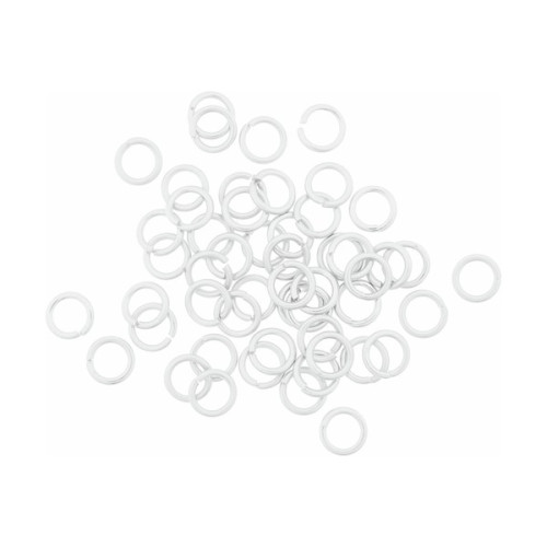 RICO - Open Jump Rings - lot de 50 - Ø8mm - Aluminium Matt Silver