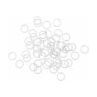 RICO - Open Jump Rings - lot de 50 - Ø8mm - Aluminium Matt Silver