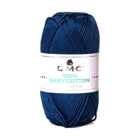 DMC - Baby Cotton - 100% Coton Peigné - Pelote 50g/155m - Bleu