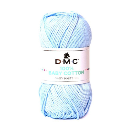 DMC - Baby Cotton - 100% Combed Cotton - Ball 50g/155m - Soft Blue