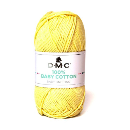 DMC - Baby Cotton - 100% Combed Cotton - Ball 50g/155m - Soft Yellow
