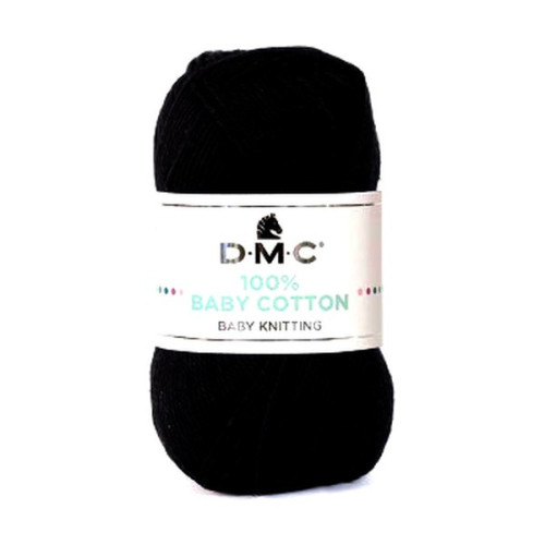 DMC - Baby Cotton - 100% Coton Peigné - Pelote 50g/155m - Noir