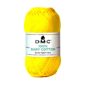DMC - Baby Cotton - 100% Combed Cotton - Ball 50g/155m - Bright Yellow