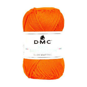DMC - Baby Cotton - 100% Combed Cotton - Ball 50g/155m - Orange