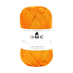 DMC - Baby Cotton - 100% Combed Cotton - Ball 50g/155m - Yellow Orange