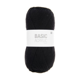 RICO - Basic Acrylic Chunky - Acrylic Yarn 100g/156m - Black