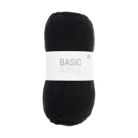 RICO - Basic Acrylic Chunky - Fil Acrylique 100g/156m - Noir