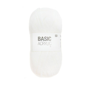 RICO - Basic Acrylic DK - Acrylic Yarn 100g/310m - White