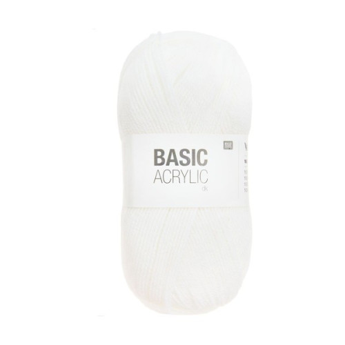 RICO - Basic Acrylic DK - Fil Acrylique 100g/310m - Blanc