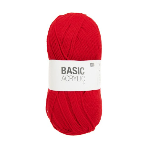 RICO - Basic Acrylic DK - Acrylic Yarn 100g/310m - Red