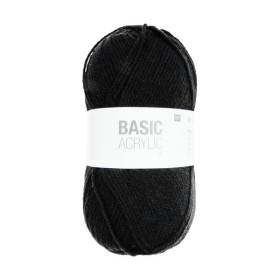 RICO - Basic Acrylic DK - Acrylic Yarn 100g/310m - Black