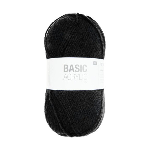 RICO - Basic Acrylic DK - Acrylic Yarn 100g/310m - Black