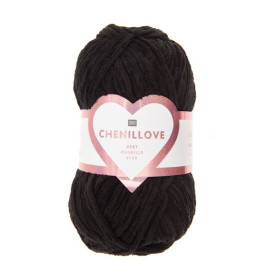 RICO - Chenillove - Fil Chenille 100g/110m - Noir
