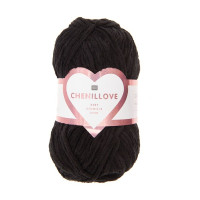 RICO - Chenillove - Fil Chenille 100g/110m - Noir