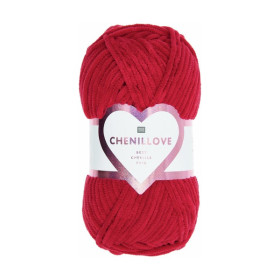 RICO - Chenillove - Fil Chenille 100g/110m - Rouge Vin