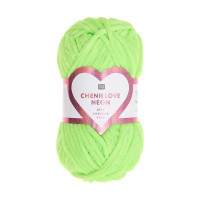 RICO - Chenillove - Chenille Yarn 50g/55m Neon - Neon Green