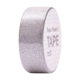 RICO - Glitter Tape 1.5cm x 5m - Silver