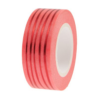 RICO - Masking Tape Paper Poetry 1,5x10m - Lignes Néon Pink / Rouge