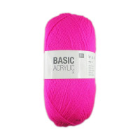 RICO - Basic Acrylic DK - Acrylic Yarn 100g/310m - Neon Pink