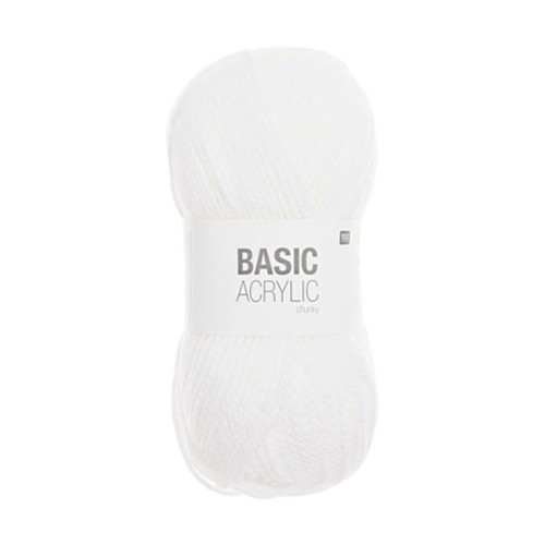 RICO - Basic Acrylic Chunky - Acrylic Yarn 100g/156m - White