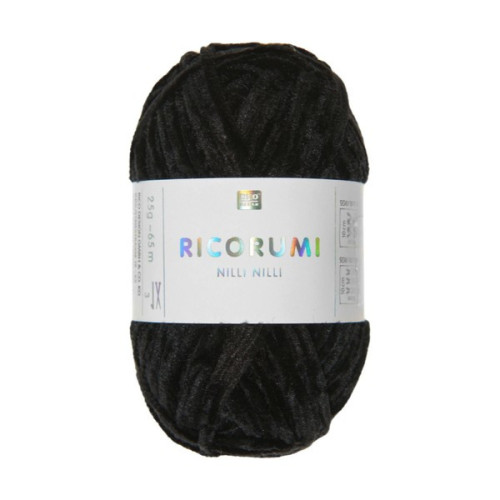 RICO - Ricorumi Nilli Nilli - Fil Chenille DK 25g/65m - Noir