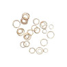 RICO - Open Jump Rings - lot de 30 - Ø3mm/4mm/5mm - Gold