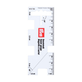 PRYM - Réglette à Ourlets - Plastique Transparent - 10,5 cm