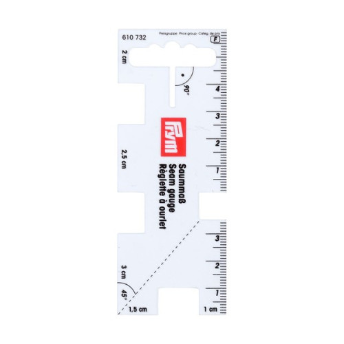 PRYM - Réglette à Ourlets - Plastique Transparent - 10,5 cm