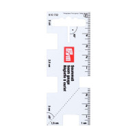 PRYM - Hem Measuring Ruler - Transparent Plastic - 10.5 cm