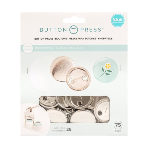 WE R MEMORY KEEPERS - Button Press - Recharge 37mm - Set de 25