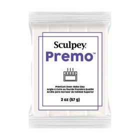 SCULPEY - Premo - Accent White Translucent - 2 oz (57 g) Bar